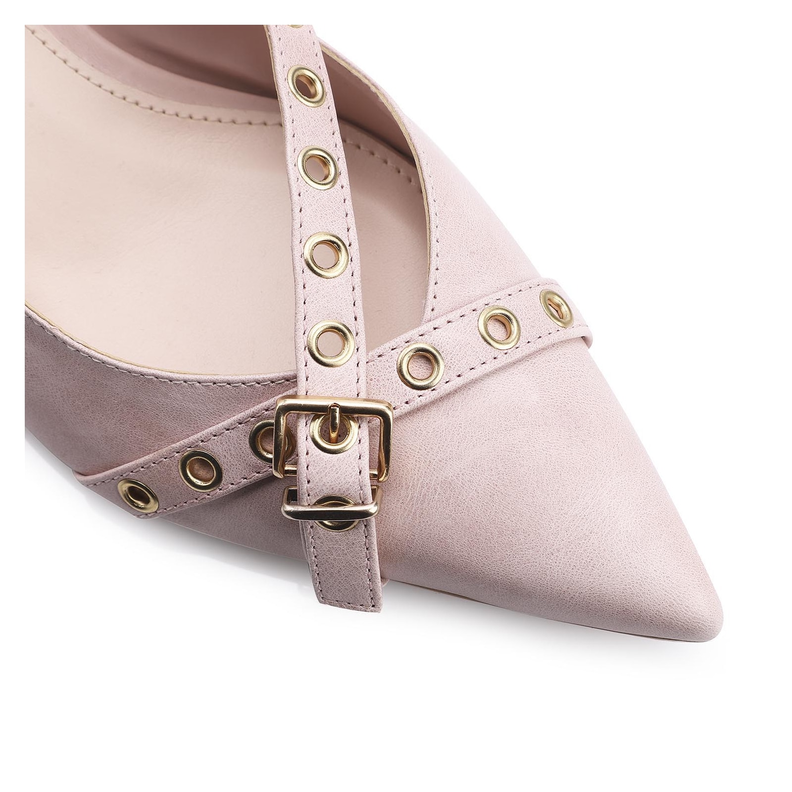 Scarpin Couro Estonado Rosa
