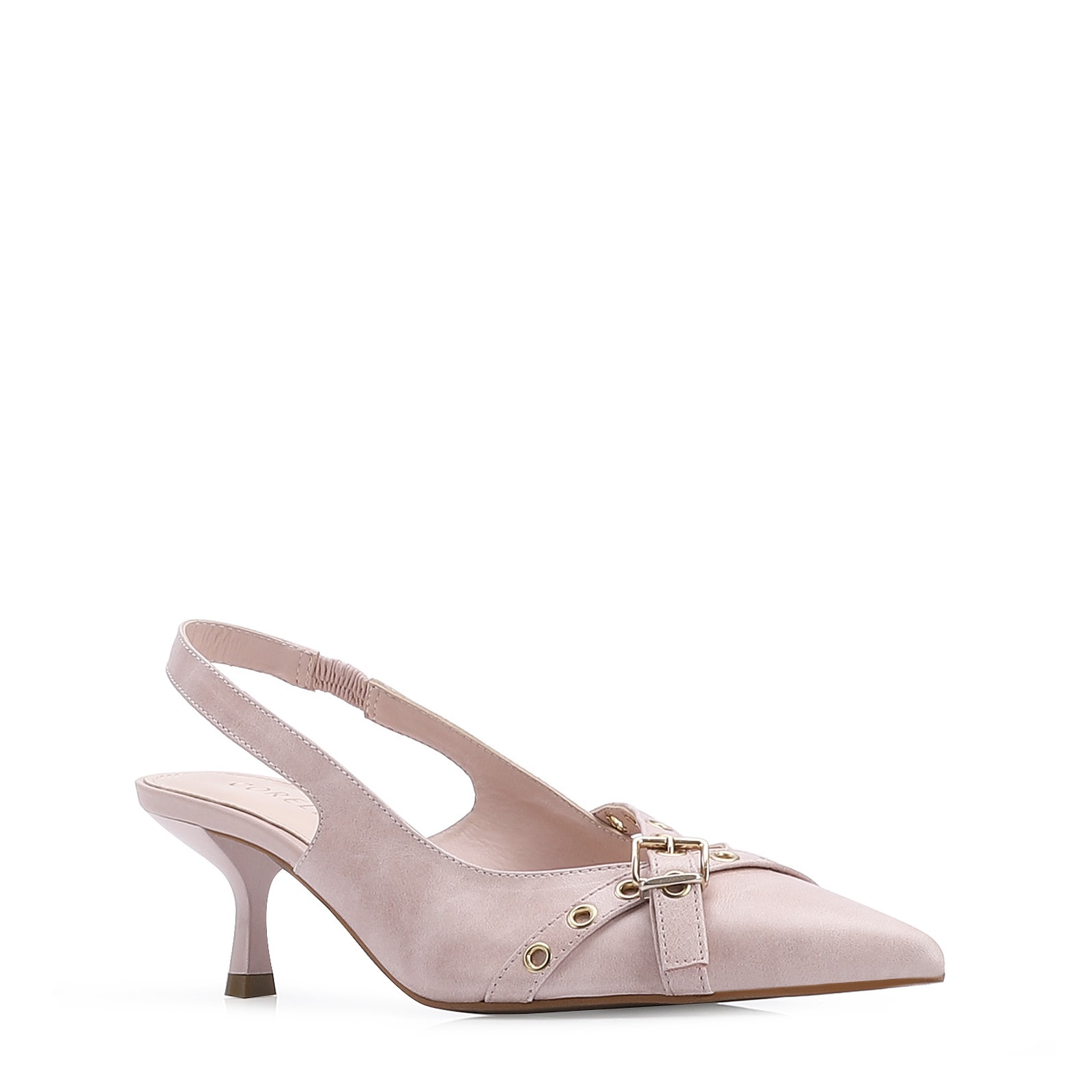 Scarpin Couro Estonado Rosa