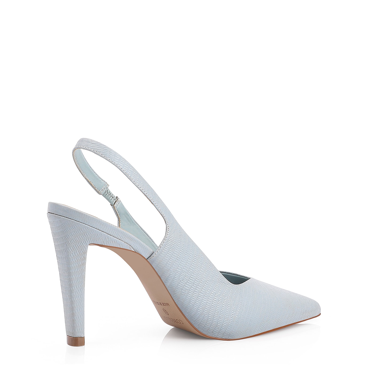 Scarpin Couro Lezard Azul