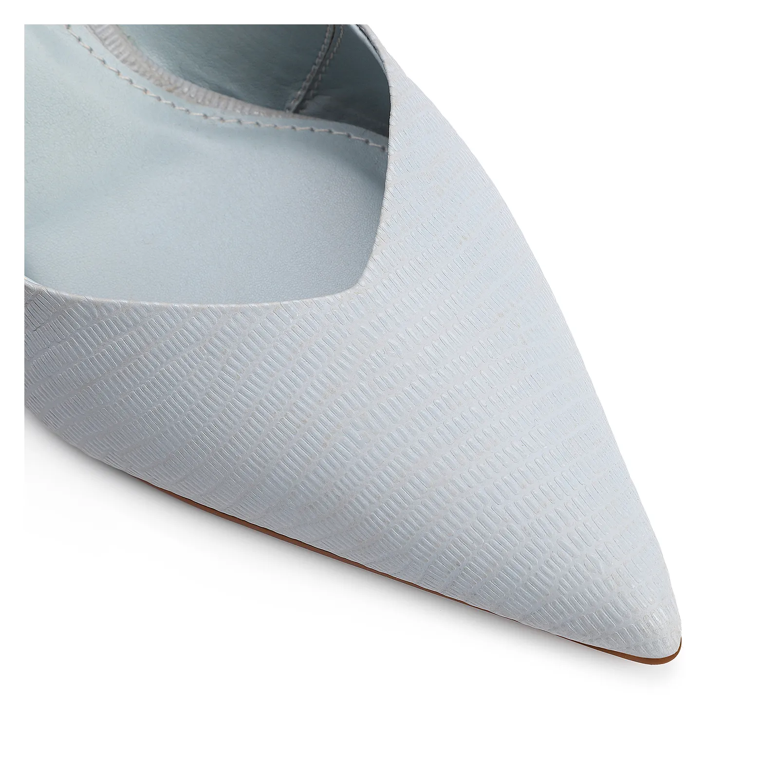 Scarpin Couro Lezard Azul