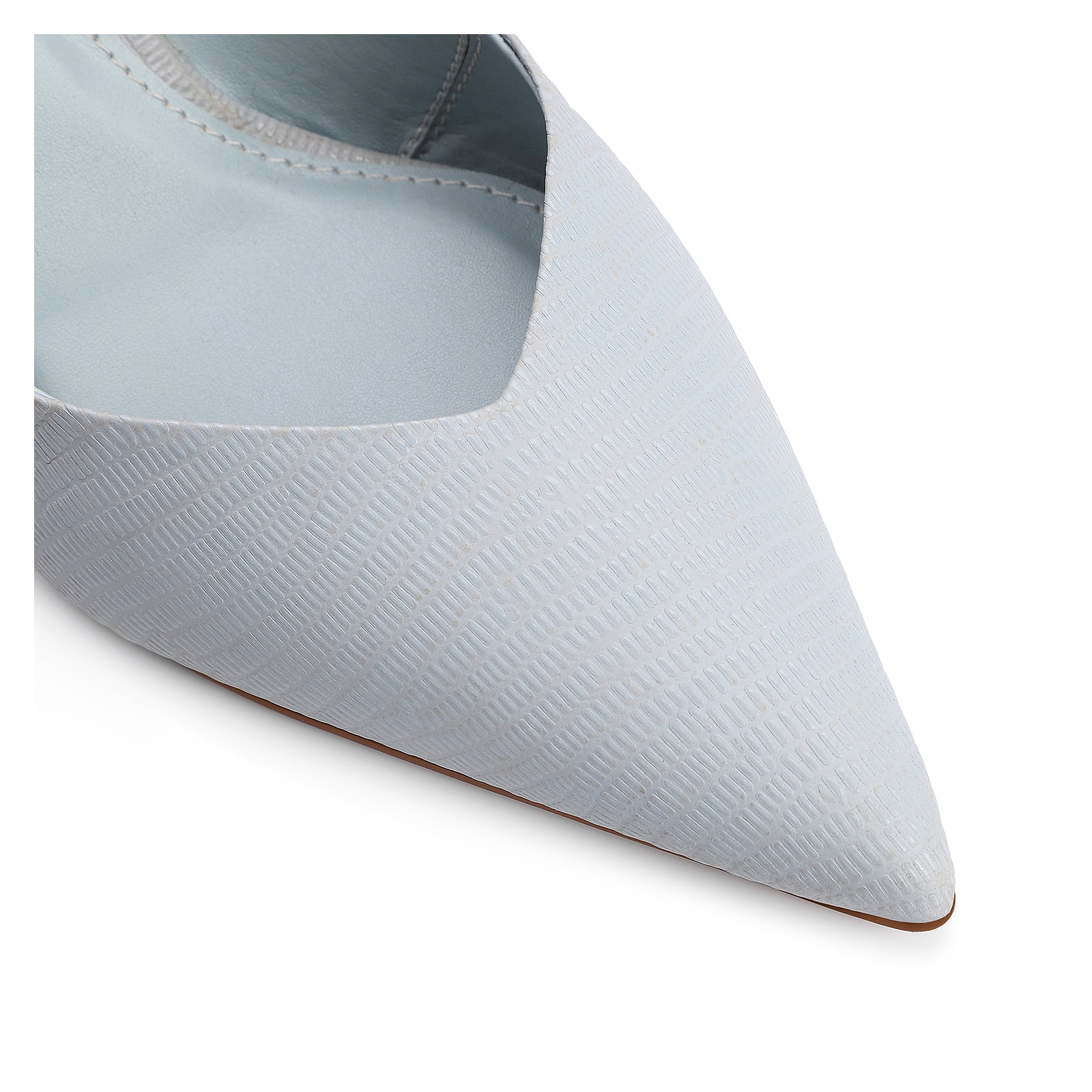 Scarpin Couro Lezard Azul