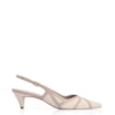 Scarpin Couro Lezard Off White/Couro Bege - imagem 2