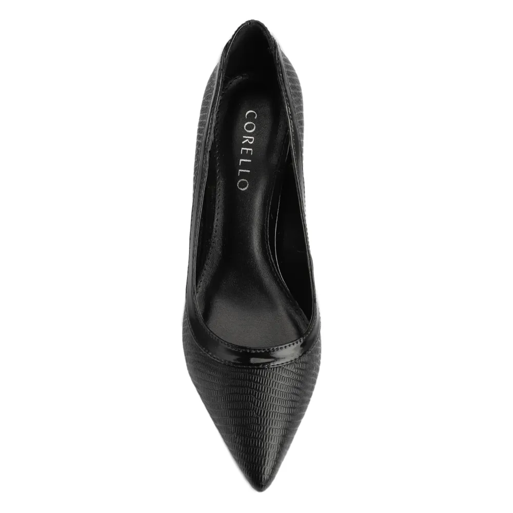 Scarpin Couro Lezard Preto - imagem 5