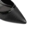 Scarpin Couro Lezard Preto - imagem 6