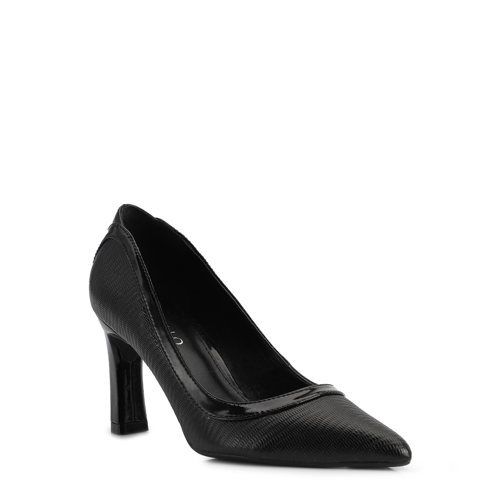 Scarpin Couro Lezard Preto