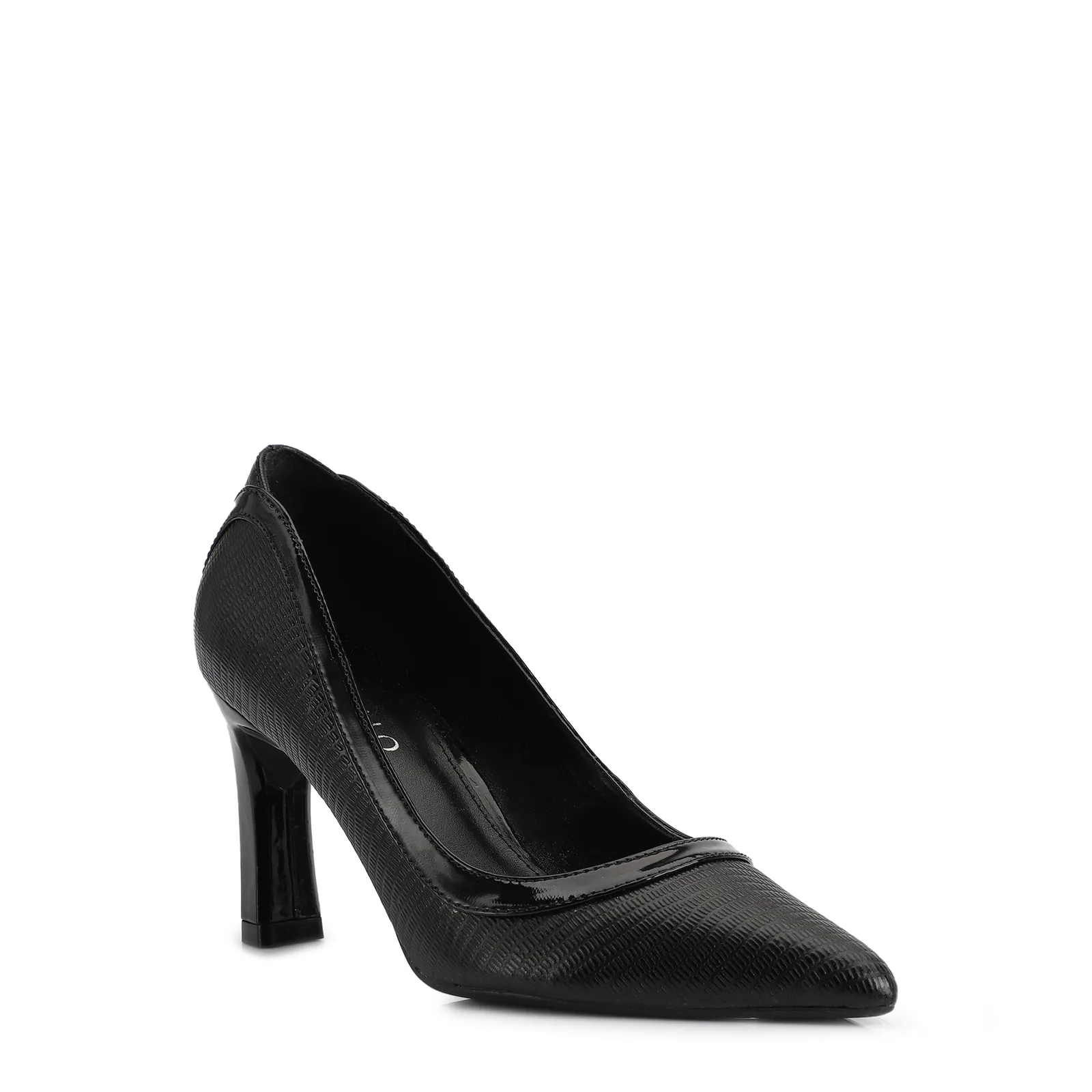 Scarpin Couro Lezard Preto
