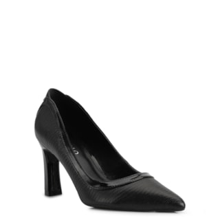 Couro Lezard Preto
