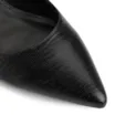 Scarpin Couro Lezard Preto - imagem 6