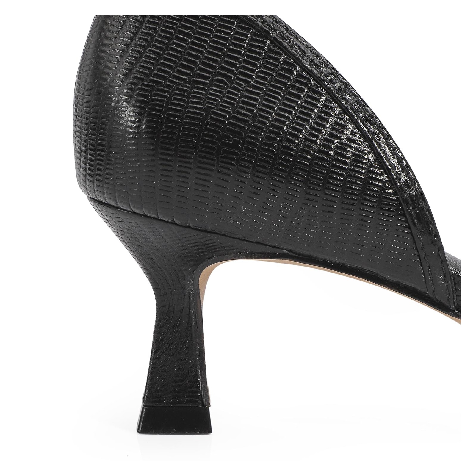 Scarpin Couro Lezard Preto