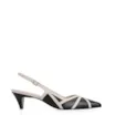 Scarpin Couro Lezard Preto/Couro Off White - imagem 3