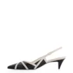 Scarpin Couro Lezard Preto/Couro Off White - imagem 5