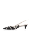 Scarpin Couro Lezard Preto/Couro Off White - imagem 5