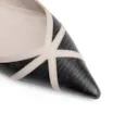 Scarpin Couro Lezard Preto/Couro Off White - imagem 7