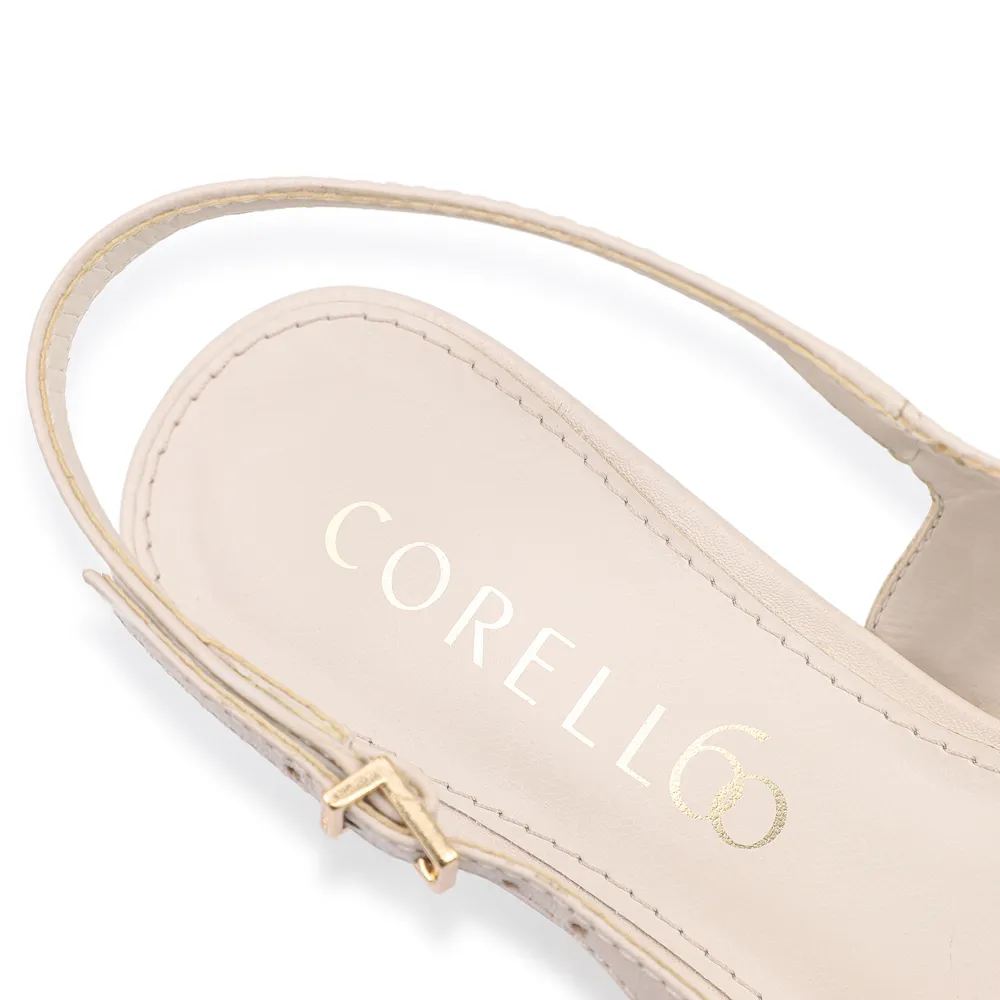 Scarpin Couro Lezard Preto/Couro Off White - imagem 8
