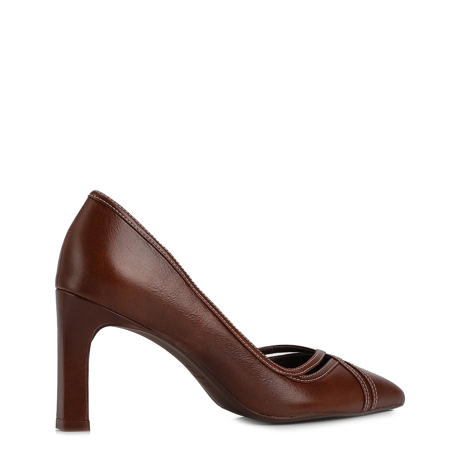 Scarpin Couro Marom