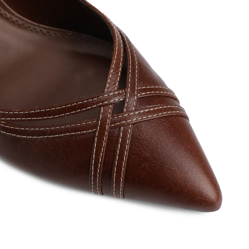 Scarpin Couro Marom - imagem 6