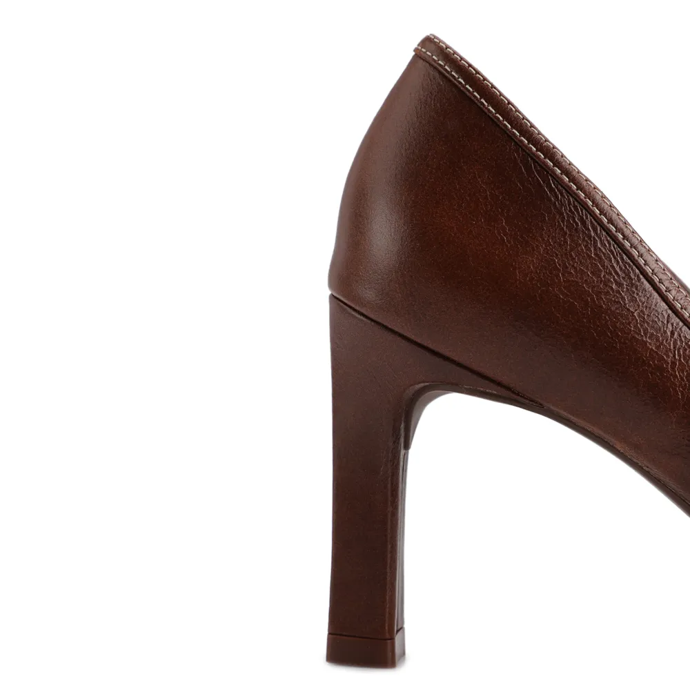 Scarpin Couro Marom - imagem 7