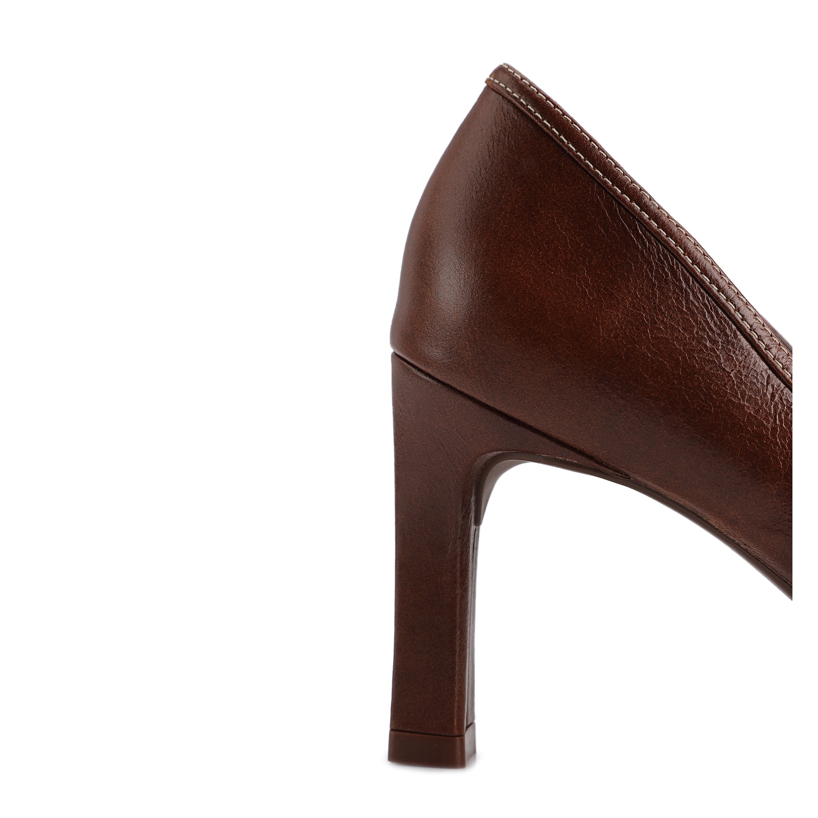 Scarpin Couro Marom