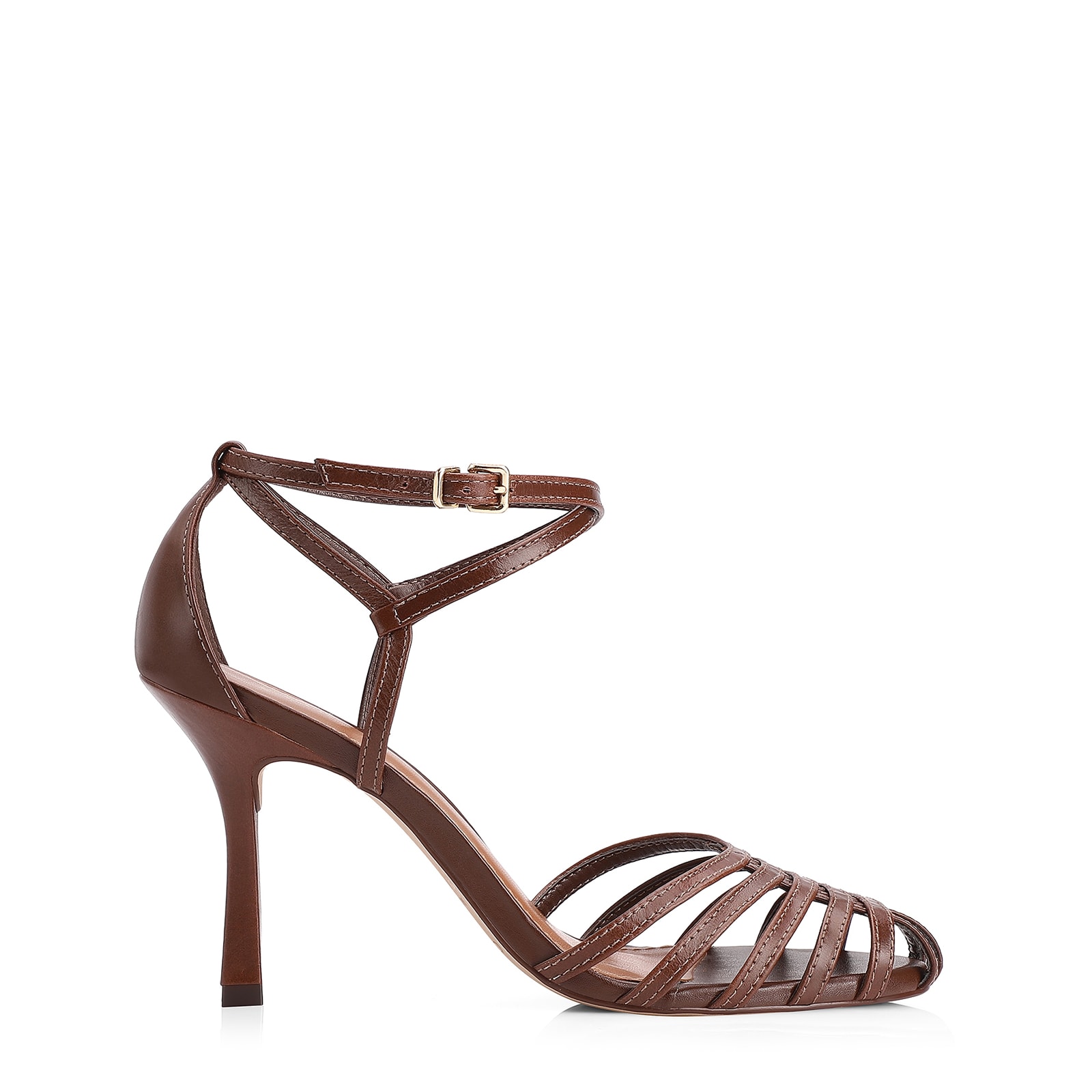 Scarpin Couro Marrom