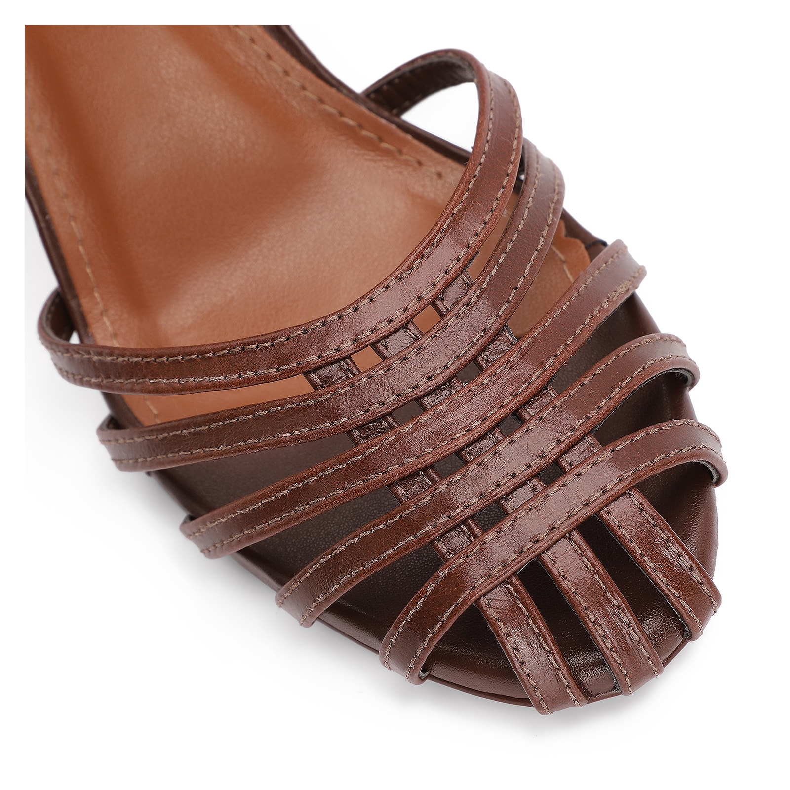 Scarpin Couro Marrom