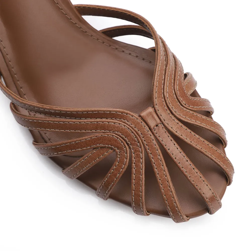 Scarpin Couro Marrom - imagem 6