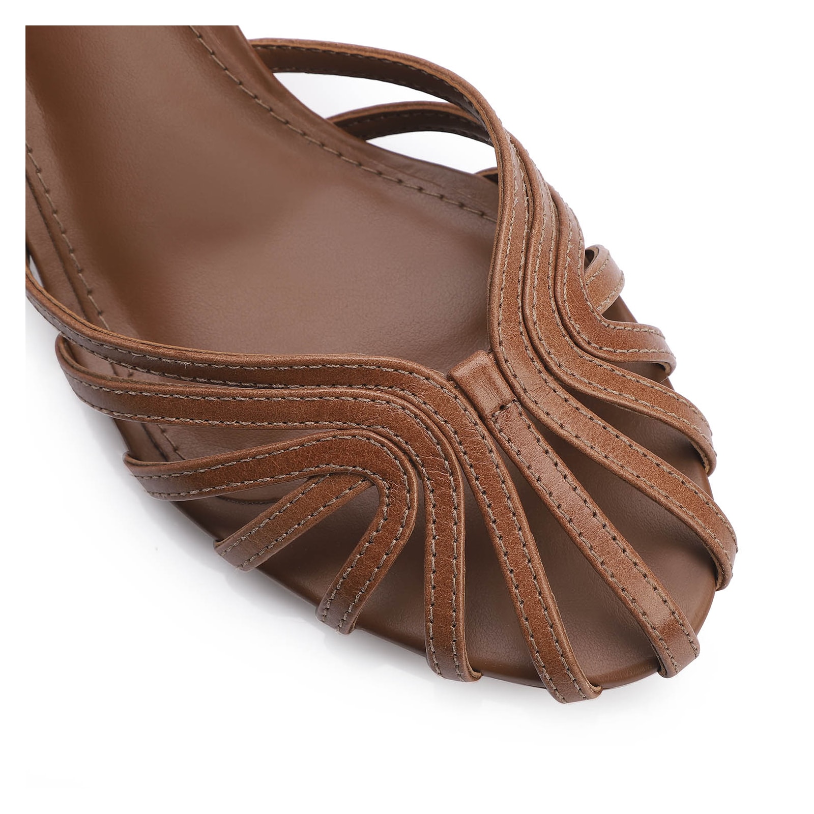 Scarpin Couro Marrom