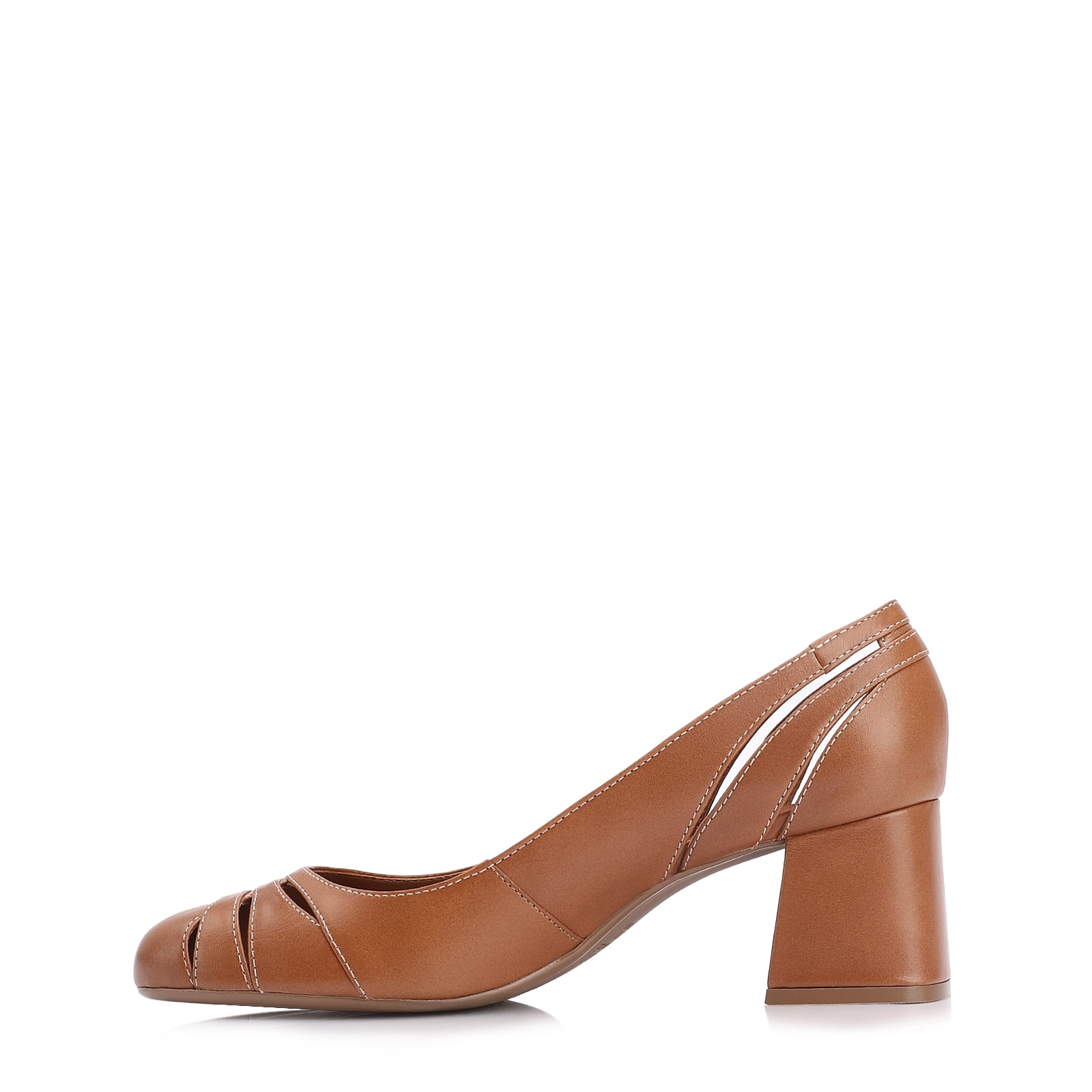 Scarpin Couro Marrom