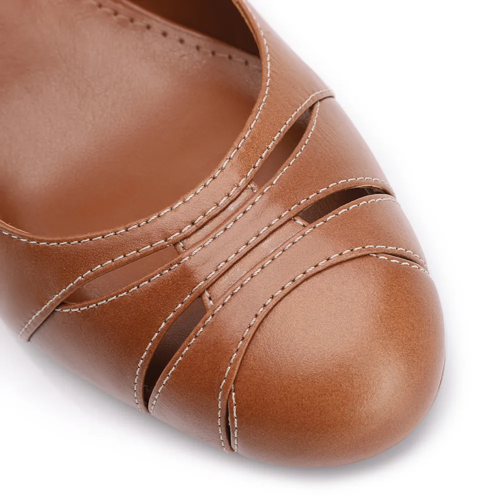 Scarpin Couro Marrom - imagem 6