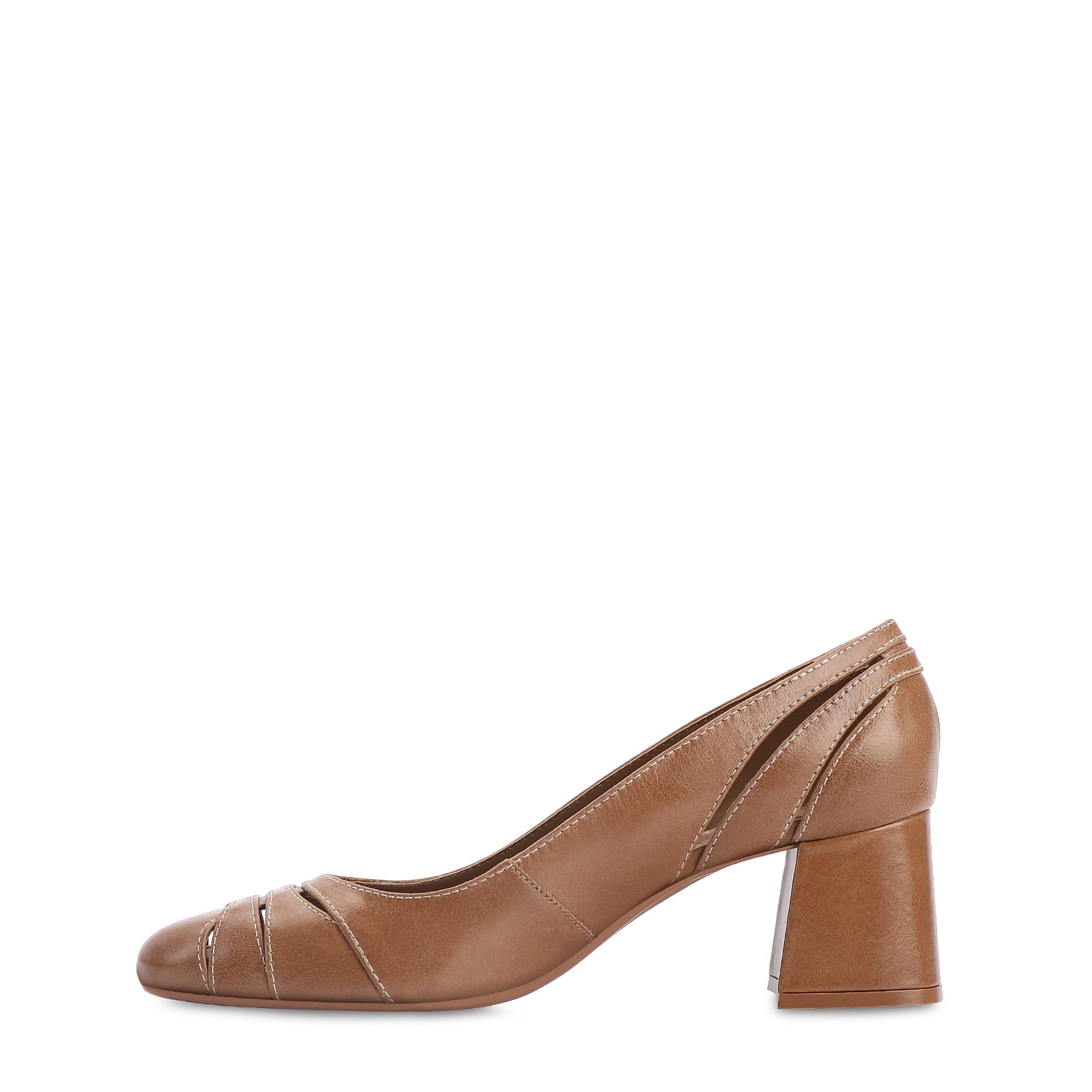 Scarpin Couro Marrom