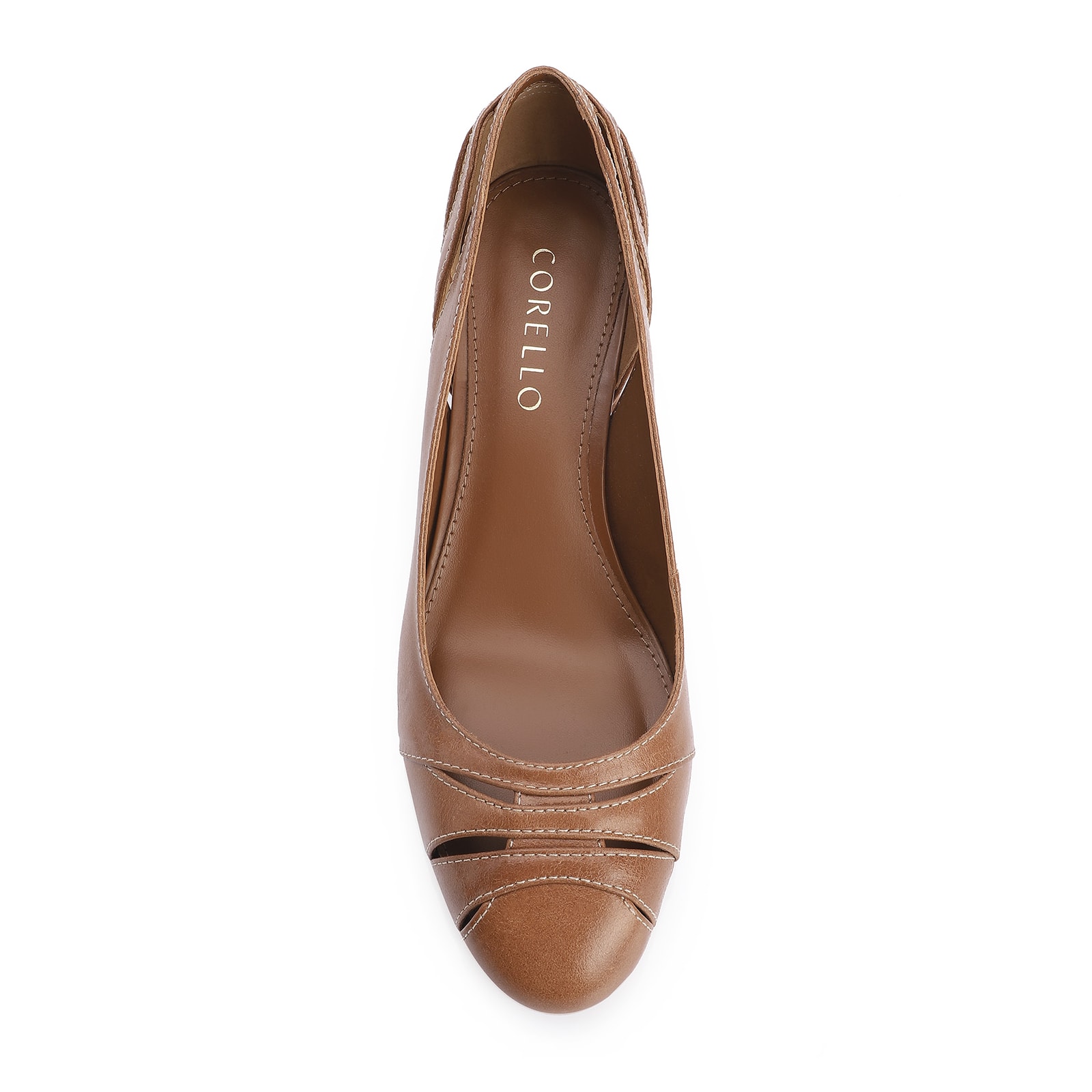 Scarpin Couro Marrom