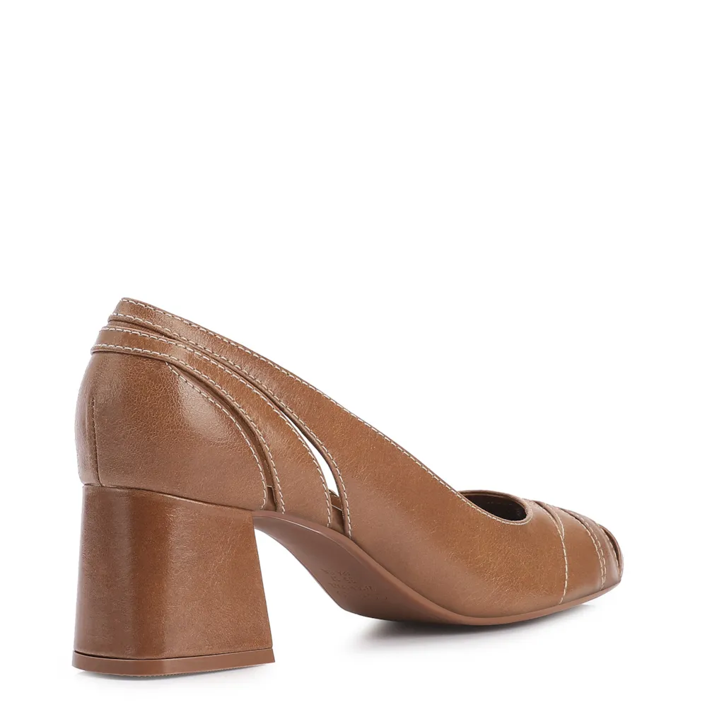 Scarpin Couro Marrom - imagem 3