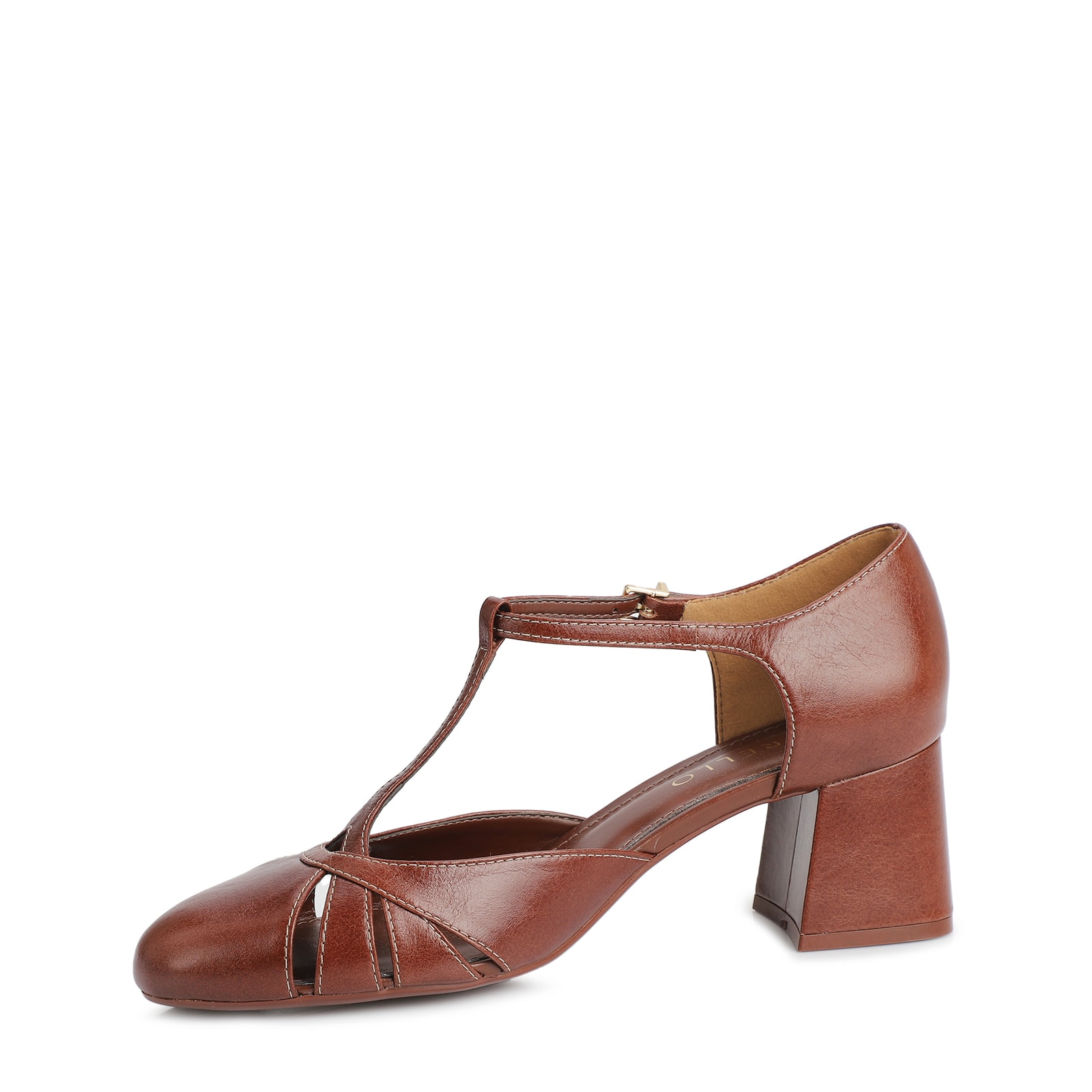 Scarpin Couro Marrom
