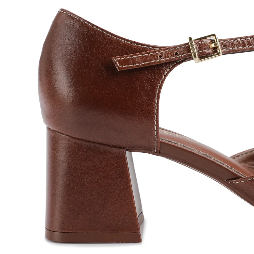 Scarpin Couro Marrom - imagem 7