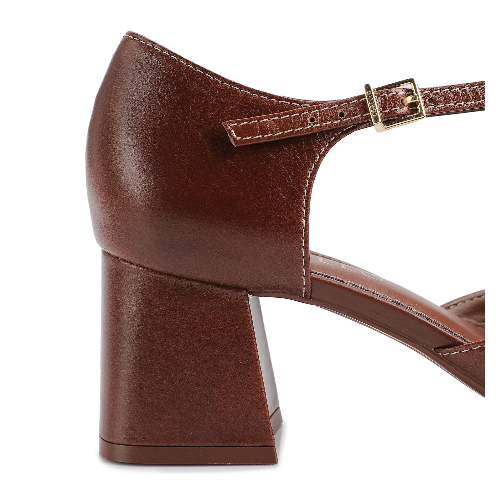 Scarpin Couro Marrom
