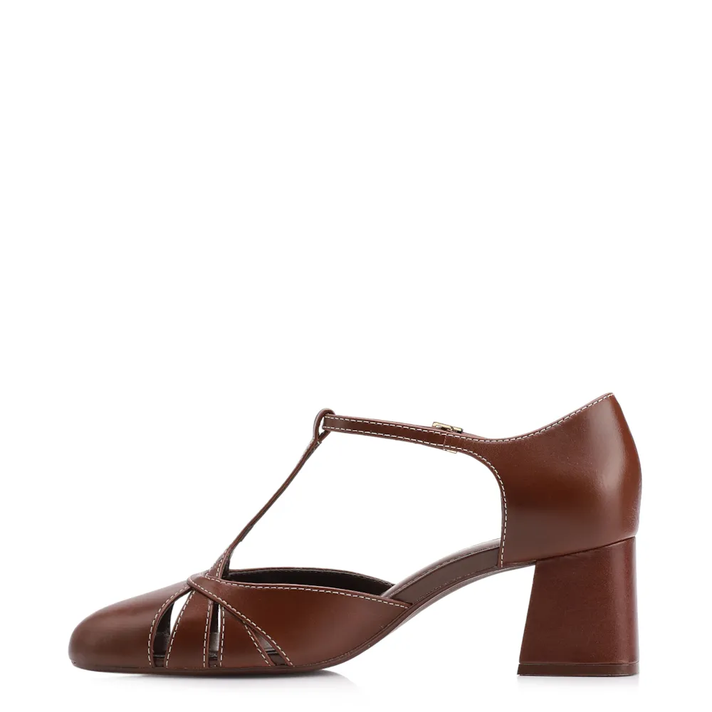 Scarpin Couro Marrom - imagem 4
