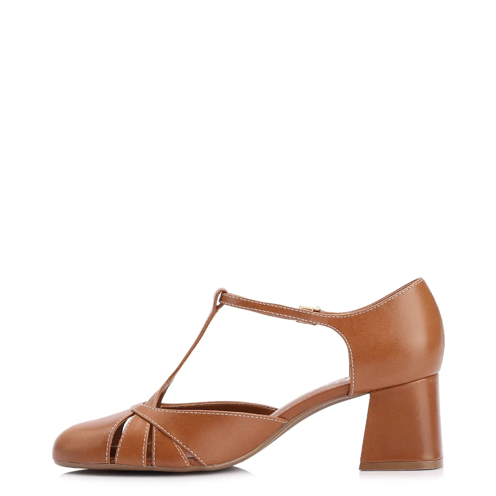 Scarpin Couro Marrom - imagem 4
