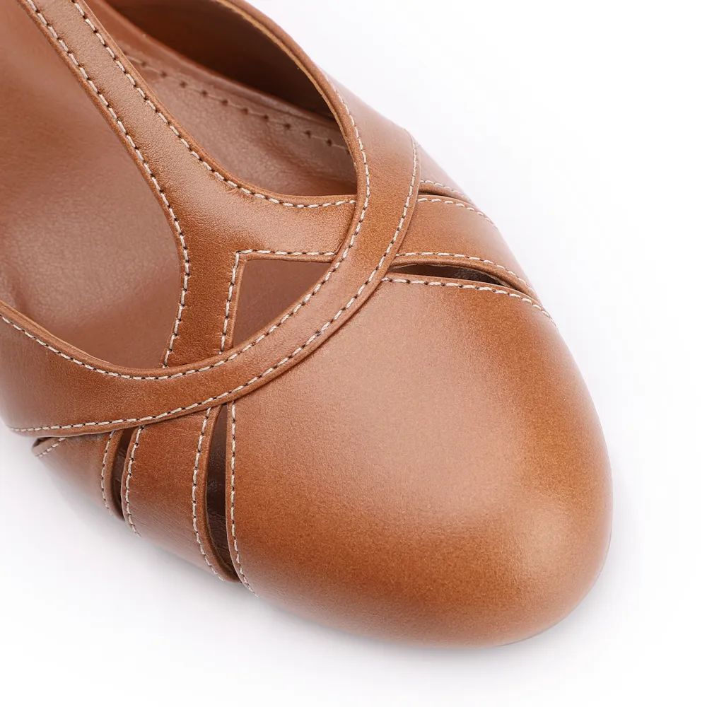 Scarpin Couro Marrom - imagem 6