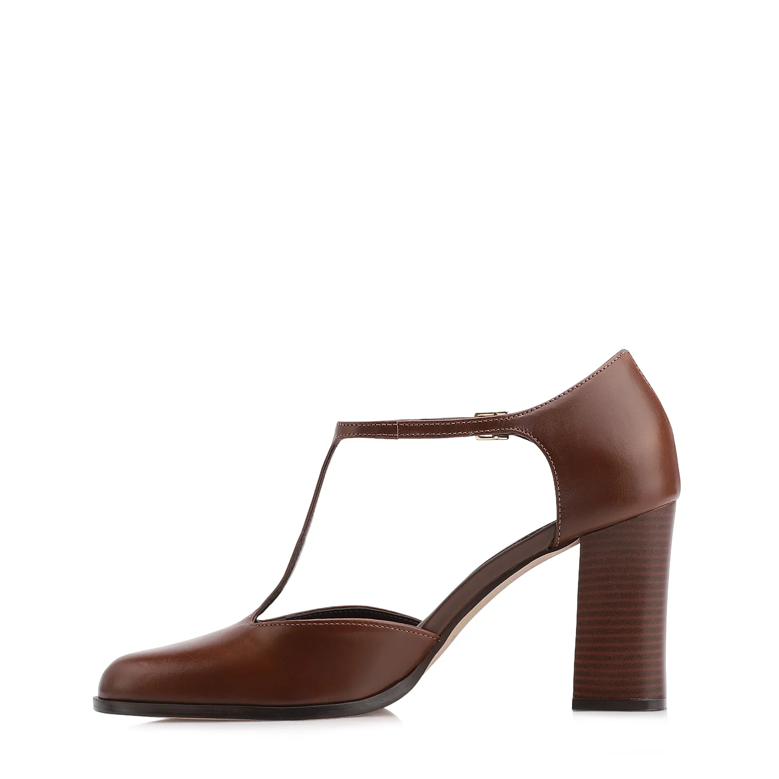 Scarpin Couro Marrom