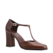 Scarpin Couro Marrom - imagem 1
