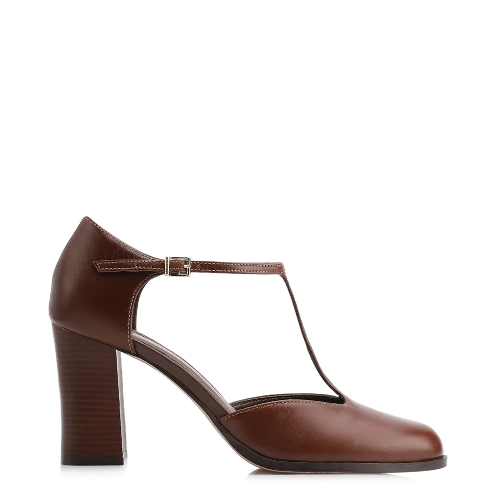 Scarpin Couro Marrom - imagem 3