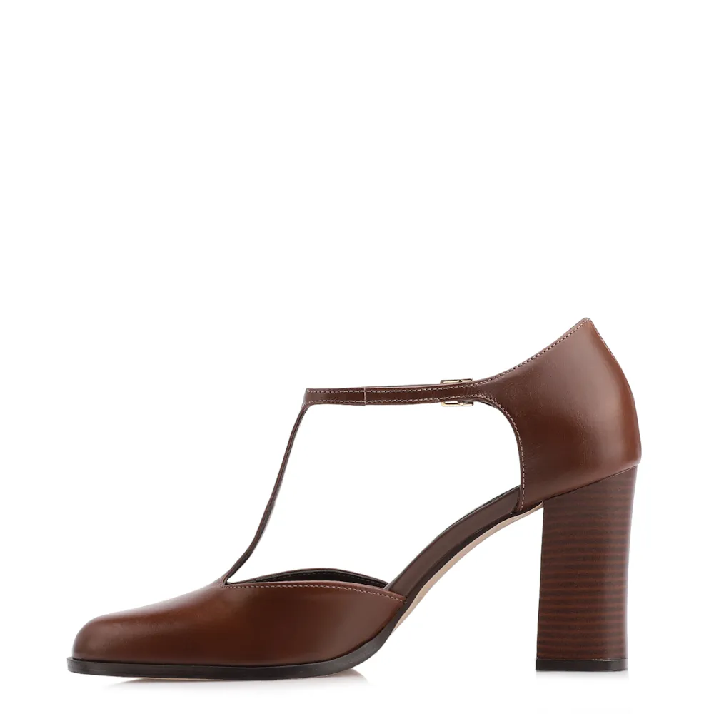 Scarpin Couro Marrom - imagem 5