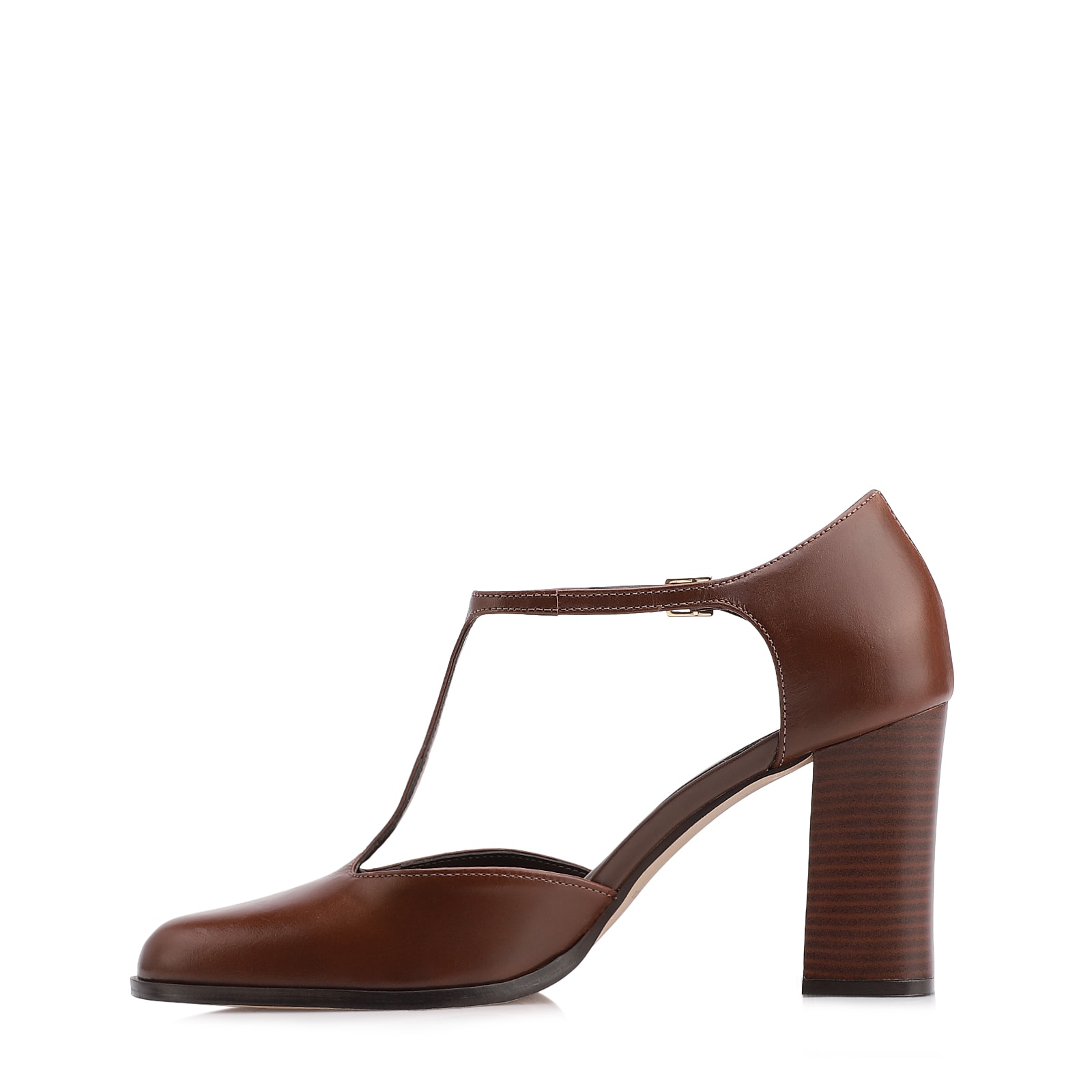 Scarpin Couro Marrom