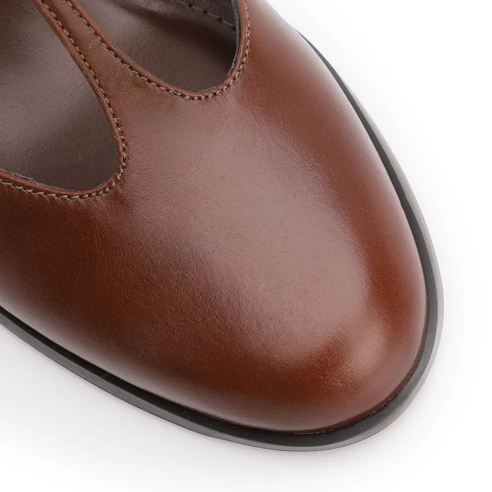 Scarpin Couro Marrom - imagem 7