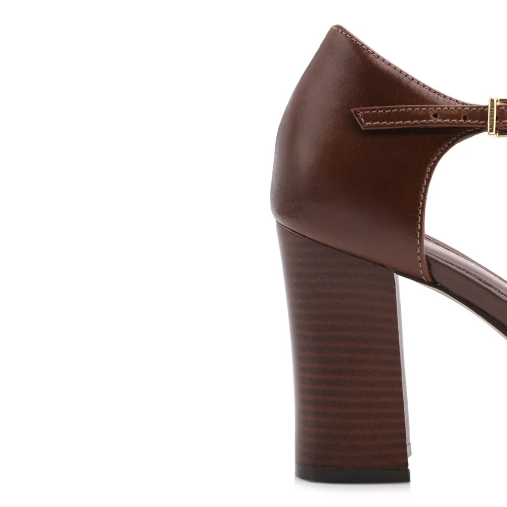 Scarpin Couro Marrom - imagem 8