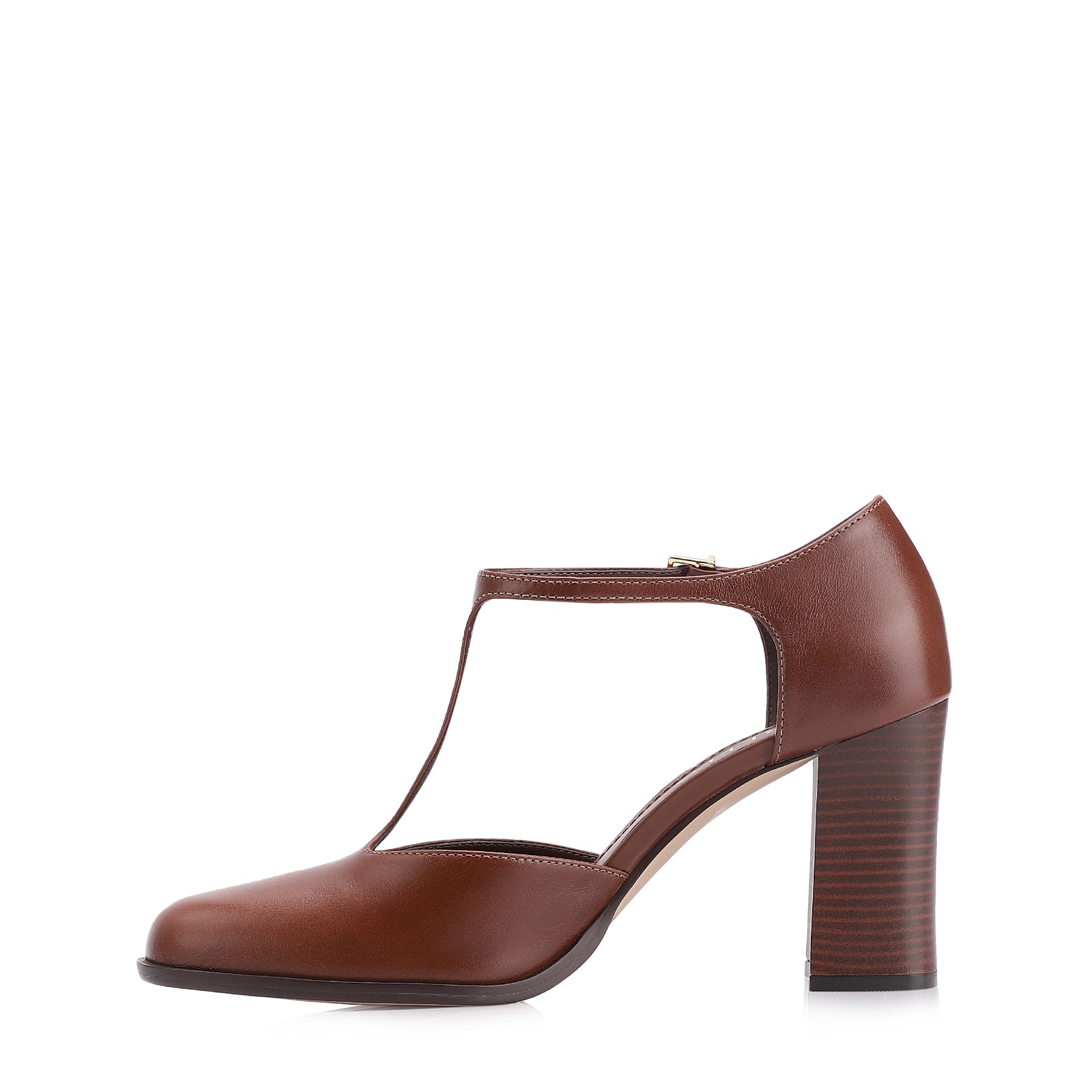 Scarpin Couro Marrom