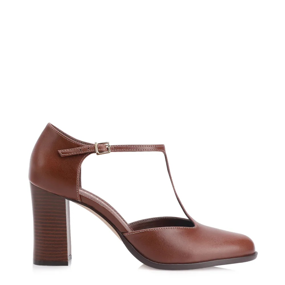 Scarpin Couro Marrom - imagem 2
