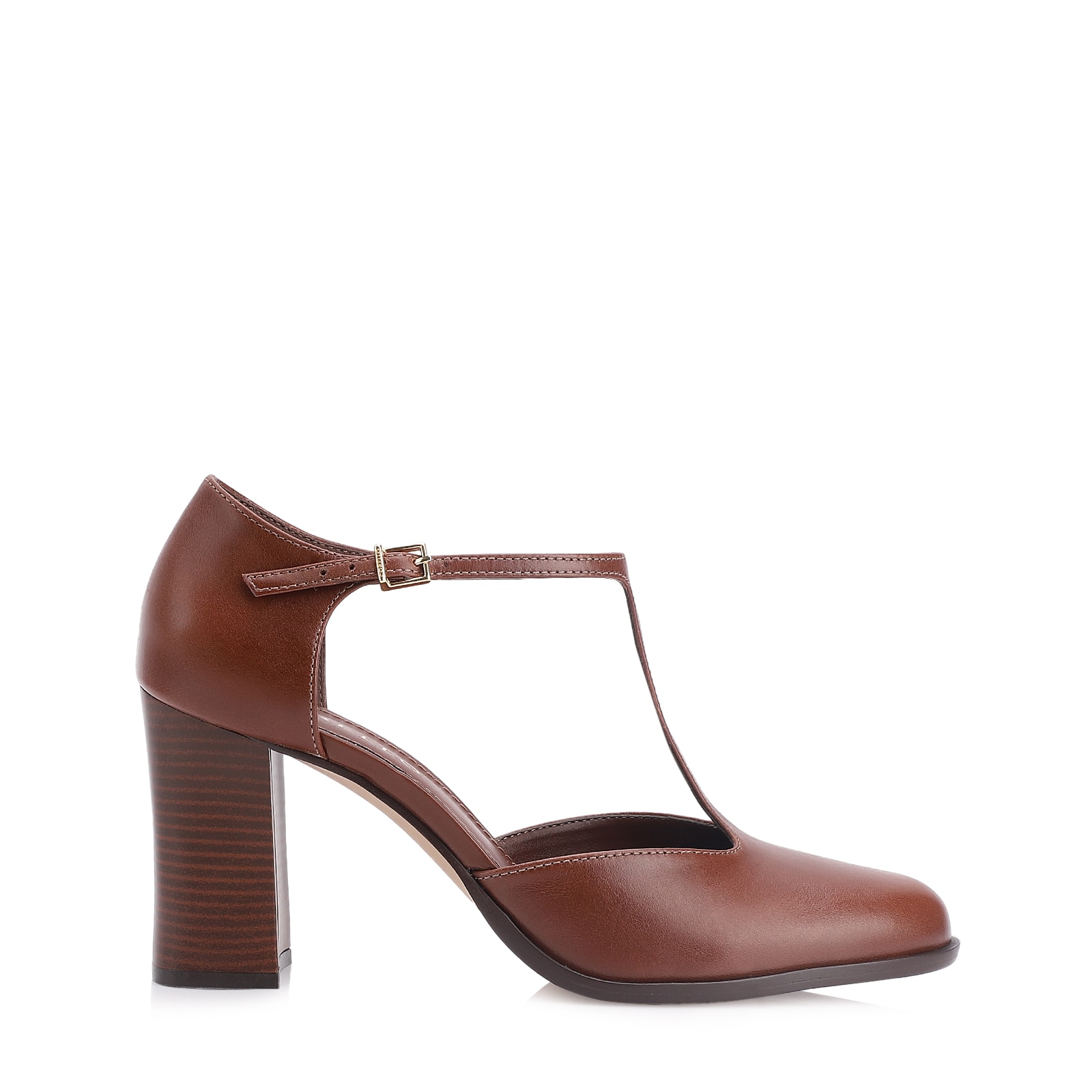 Scarpin Couro Marrom