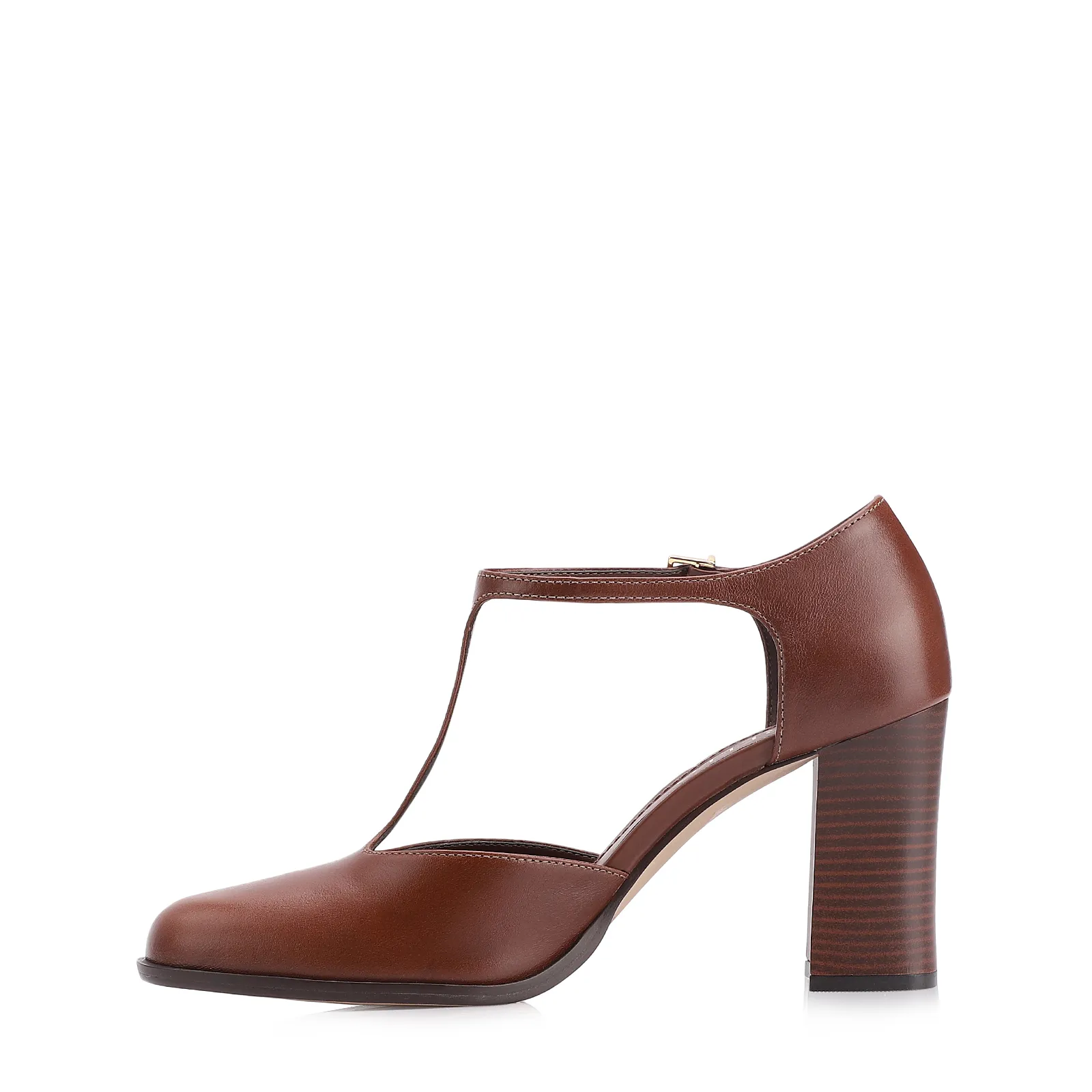 Scarpin Couro Marrom