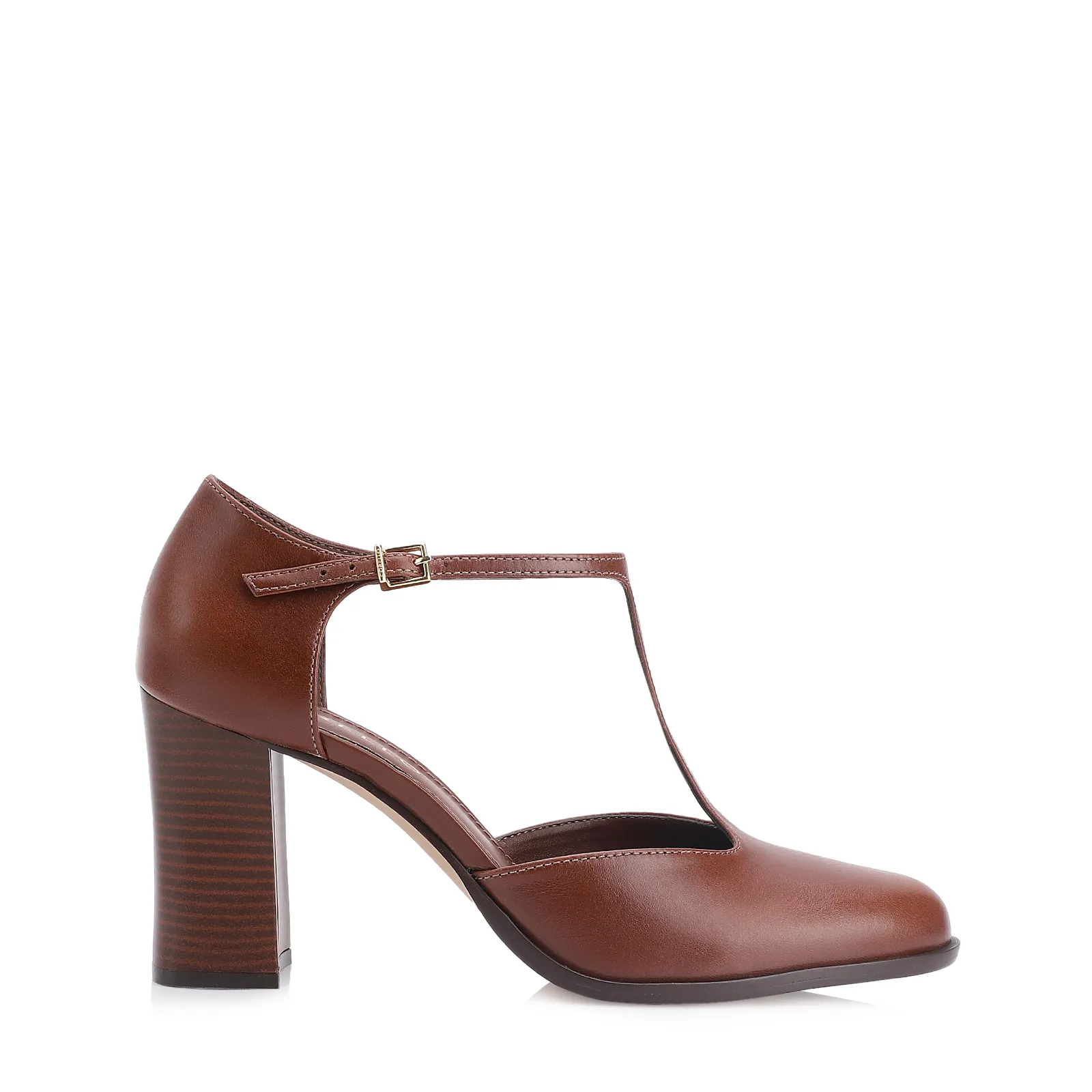 Scarpin Couro Marrom