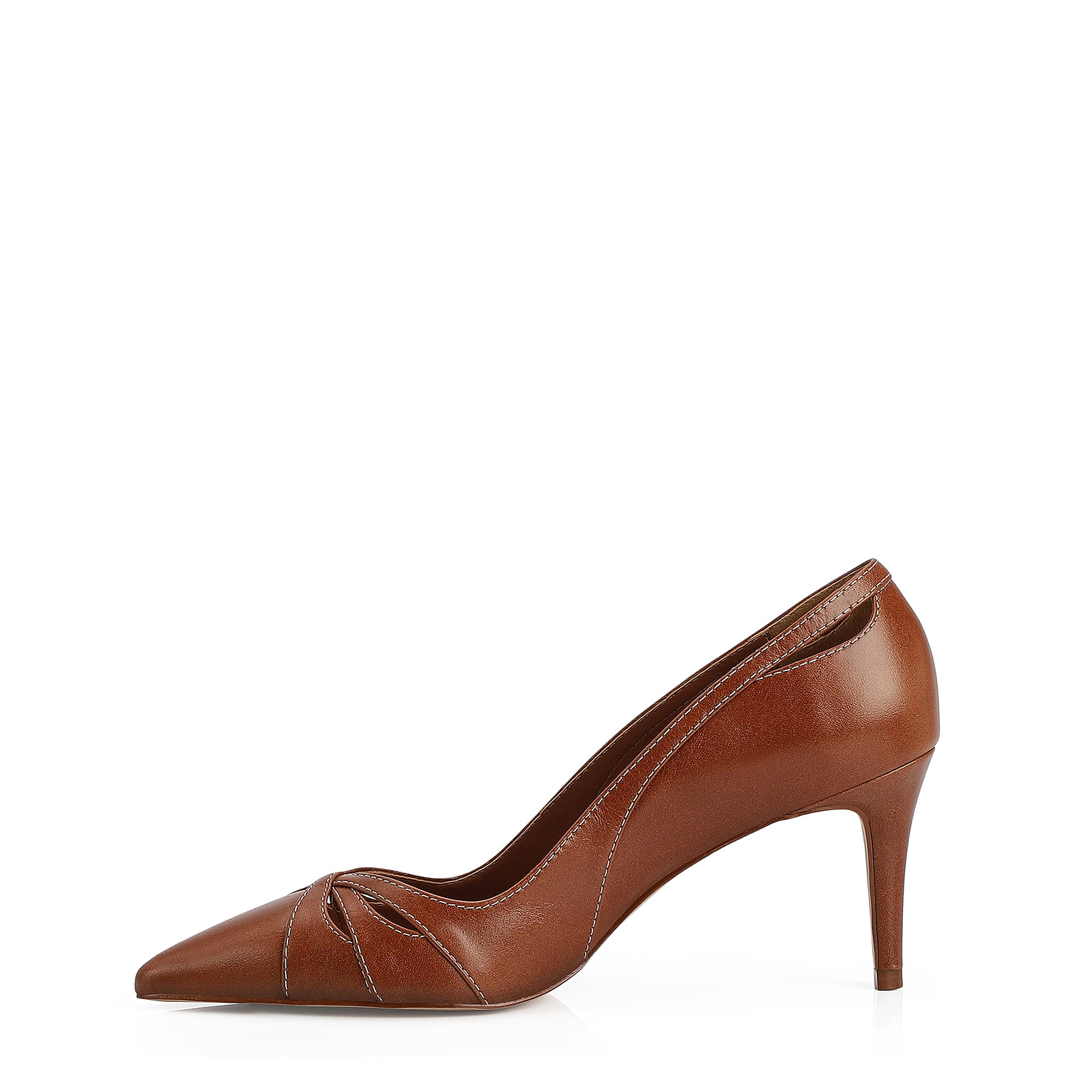 Scarpin Couro Marrom
